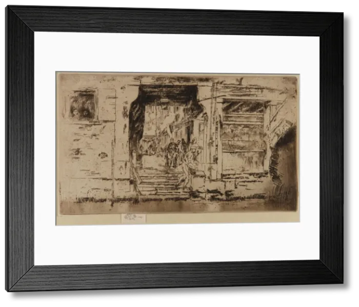 Framed Print : The Fish Shop, Venice, 1879-1880. Creator: James Abbott McNeill Whistler