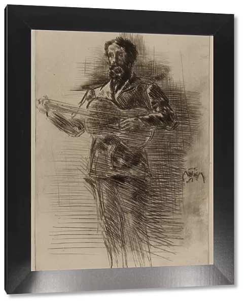 The Guitar Player (M. W. Ridley), 1875. Creator: James Abbott McNeill Whistler