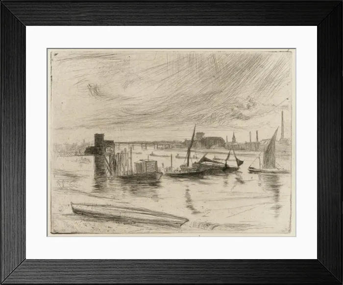 Framed Print : Battersea Dawn (Cadogan Pier), 1861. Creator: James Abbott McNeill Whistler Framed Print : Battersea Dawn (Cadogan Pier), 1861. Creator: James Abbott McNeill Whistler