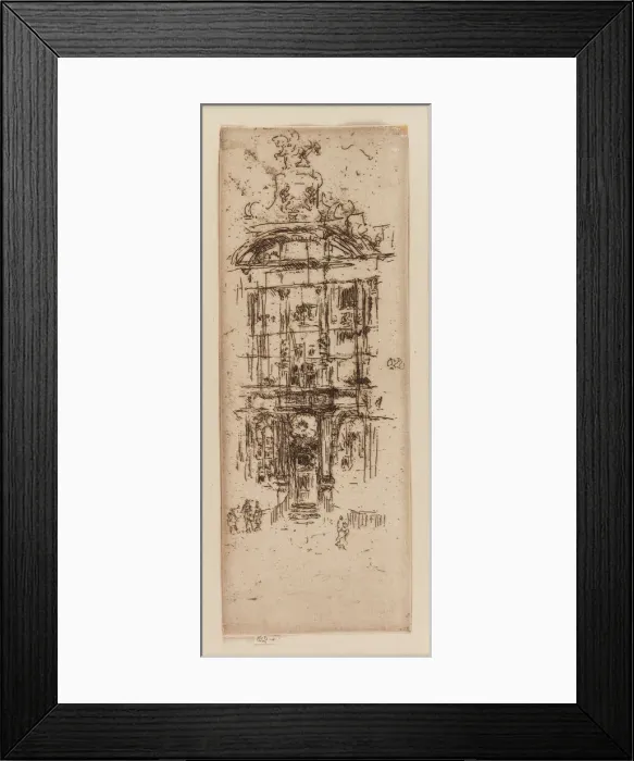 Framed Print : Gold House, Brussels, 1887. Creator: James Abbott McNeill Whistler Framed Print : Gold House, Brussels, 1887. Creator: James Abbott McNeill Whistler