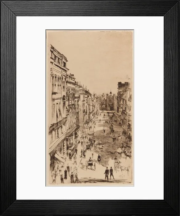 Framed Print : St. Jamess Street London, 1878. Creator: James Abbott McNeill Whistler Framed Print : St. Jamess Street London, 1878. Creator: James Abbott McNeill Whistler