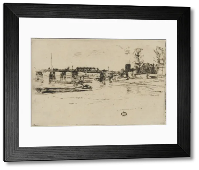Framed Print : Chelsea, 1879. Creator: James Abbott McNeill Whistler Framed Print : Chelsea, 1879. Creator: James Abbott McNeill Whistler