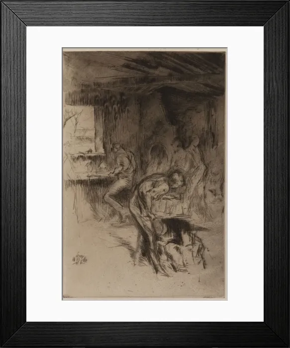 Framed Print : The Little Forge, Liverpool, 1875. Creator: James Abbott McNeill Whistler Framed Print : The Little Forge, Liverpool, 1875. Creator: James Abbott McNeill Whistler