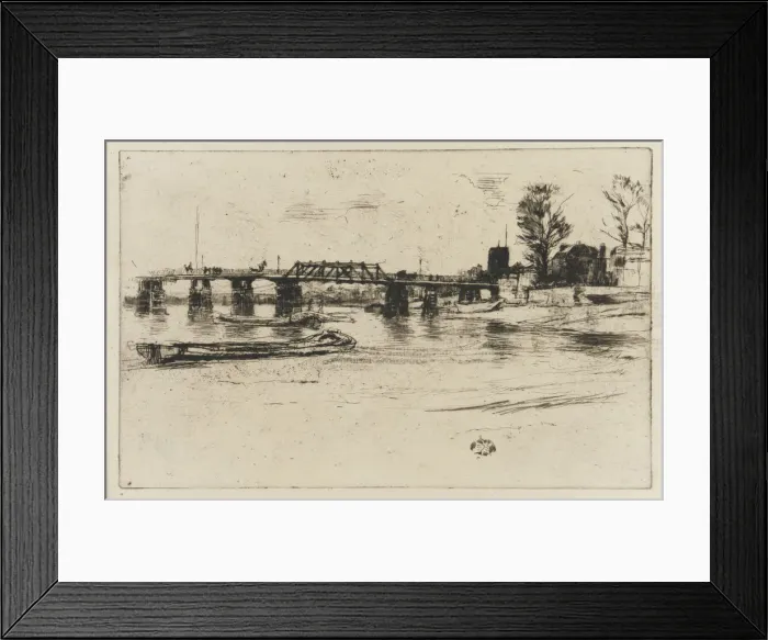 Framed Print : Chelsea, 1879. Creator: James Abbott McNeill Whistler Framed Print : Chelsea, 1879. Creator: James Abbott McNeill Whistler