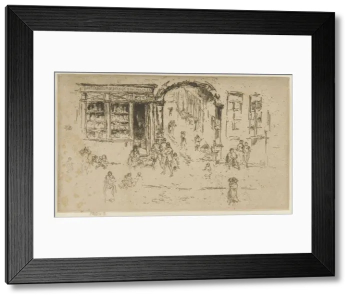 Framed Print : Archway, Brussels, 1887. Creator: James Abbott McNeill Whistler Framed Print : Archway, Brussels, 1887. Creator: James Abbott McNeill Whistler