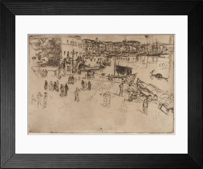 Framed Print : The Riva, 1879-1880. Creator: James Abbott McNeill Whistler Framed Print : The Riva, 1879-1880. Creator: James Abbott McNeill Whistler