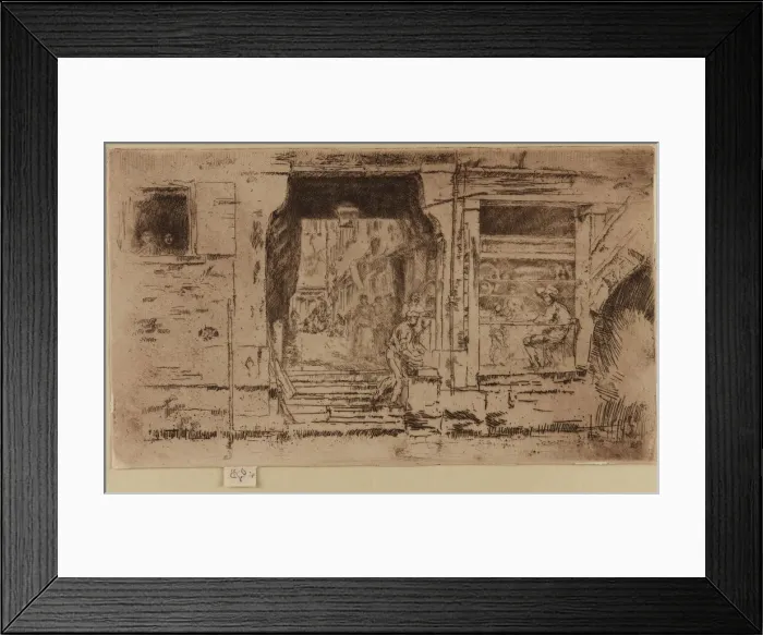 Framed Print : The Fish Shop, Venice, 1879-1880. Creator: James Abbott McNeill Whistler Framed Print : The Fish Shop, Venice, 1879-1880. Creator: James Abbott McNeill Whistler