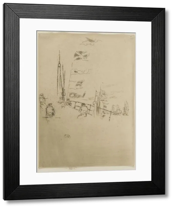 Framed Print : Bunting, 1887. Creator: James Abbott McNeill Whistler Framed Print : Bunting, 1887. Creator: James Abbott McNeill Whistler