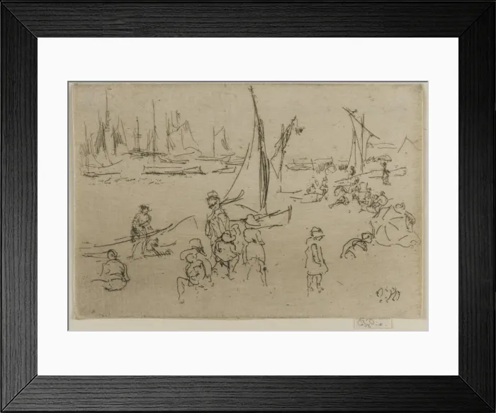 Framed Print : Children, Portsmouth, 1887. Creator: James Abbott McNeill Whistler Framed Print : Children, Portsmouth, 1887. Creator: James Abbott McNeill Whistler