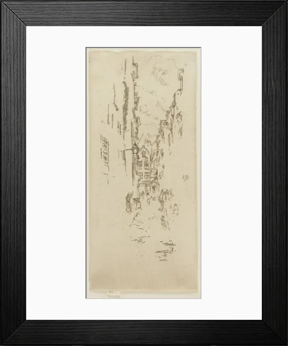 Framed Print : Petite Rue des Bouchers, 1887. Creator: James Abbott McNeill Whistler Framed Print : Petite Rue des Bouchers, 1887. Creator: James Abbott McNeill Whistler
