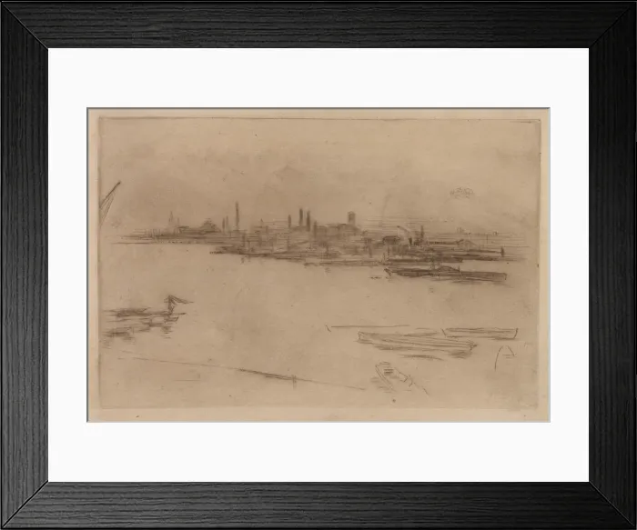 Framed Print : Battersea Morn, 1875. Creator: James Abbott McNeill Whistler Framed Print : Battersea Morn, 1875. Creator: James Abbott McNeill Whistler