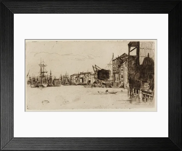 Framed Print : Free Trade Wharf, 1877. Creator: James Abbott McNeill Whistler Framed Print : Free Trade Wharf, 1877. Creator: James Abbott McNeill Whistler