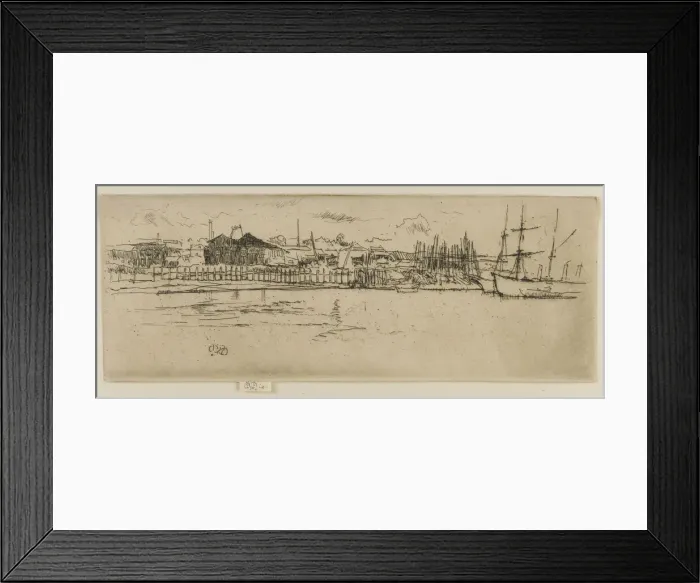 Framed Print : Dry Docks, Southampton, 1887. Creator: James Abbott McNeill Whistler Framed Print : Dry Docks, Southampton, 1887. Creator: James Abbott McNeill Whistler