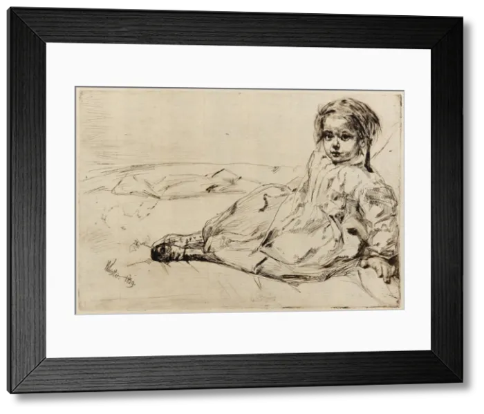 Framed Print : Bibi Valentin, 1859. Creator: James Abbott McNeill Whistler Framed Print : Bibi Valentin, 1859. Creator: James Abbott McNeill Whistler