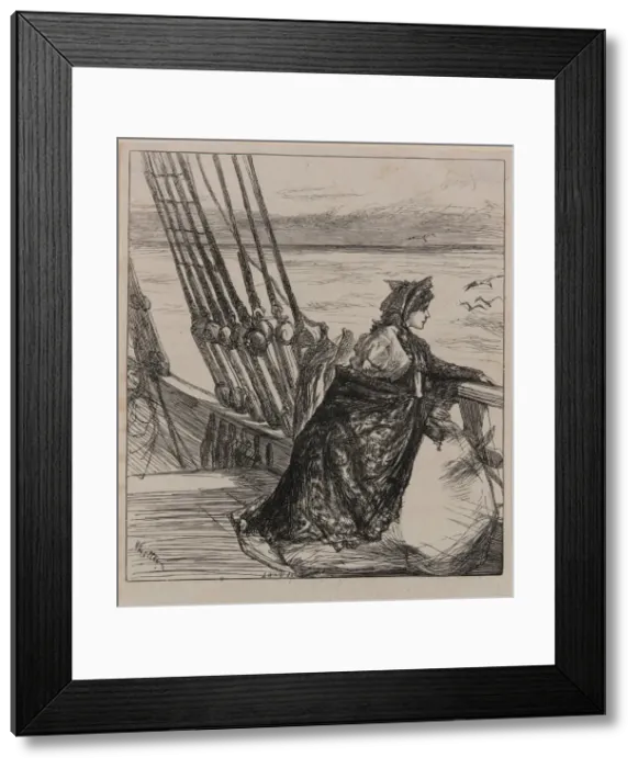 Framed Print : An Illustration to The Majors Daughter, 1862. Creator: James Abbott McNeill Whistler Framed Print : An Illustration to The Majors Daughter, 1862. Creator: James Abbott McNeill Whistler
