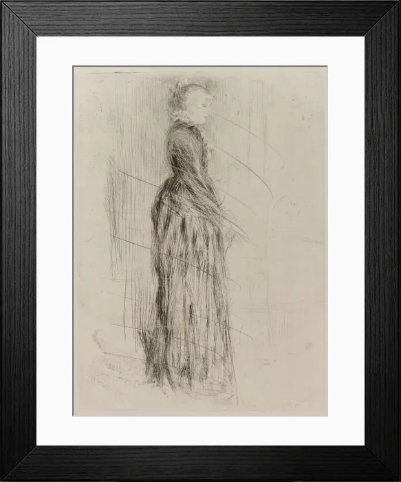 Framed Print : The Little Velvet Dress, 1873. Creator: James Abbott McNeill Whistler Framed Print : The Little Velvet Dress, 1873. Creator: James Abbott McNeill Whistler
