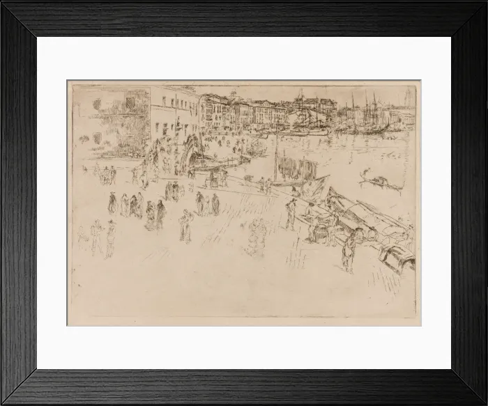 Framed Print : The Riva, 1879-1880. Creator: James Abbott McNeill Whistler Framed Print : The Riva, 1879-1880. Creator: James Abbott McNeill Whistler