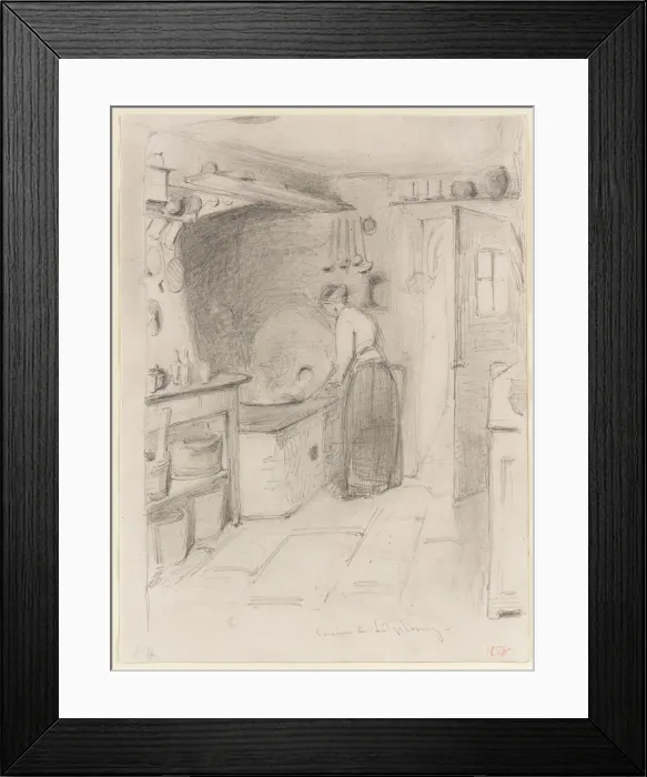 Framed Print : Cuisine a Lutzelbourg, 1858. Creator: James Abbott McNeill Whistler Framed Print : Cuisine a Lutzelbourg, 1858. Creator: James Abbott McNeill Whistler