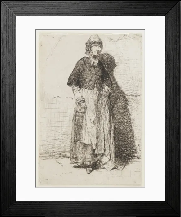 Framed Print : La Mere Gerard, 1858. Creator: James Abbott McNeill Whistler Framed Print : La Mere Gerard, 1858. Creator: James Abbott McNeill Whistler