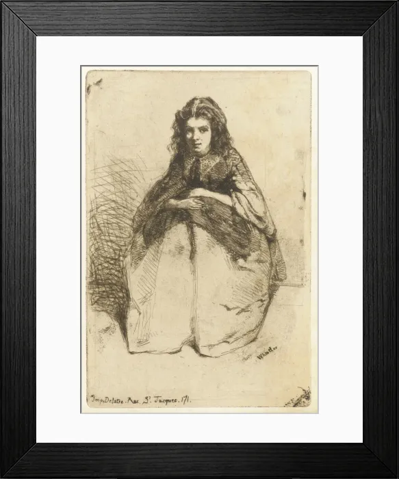 Framed Print : Fumette, 1858. Creator: James Abbott McNeill Whistler Framed Print : Fumette, 1858. Creator: James Abbott McNeill Whistler