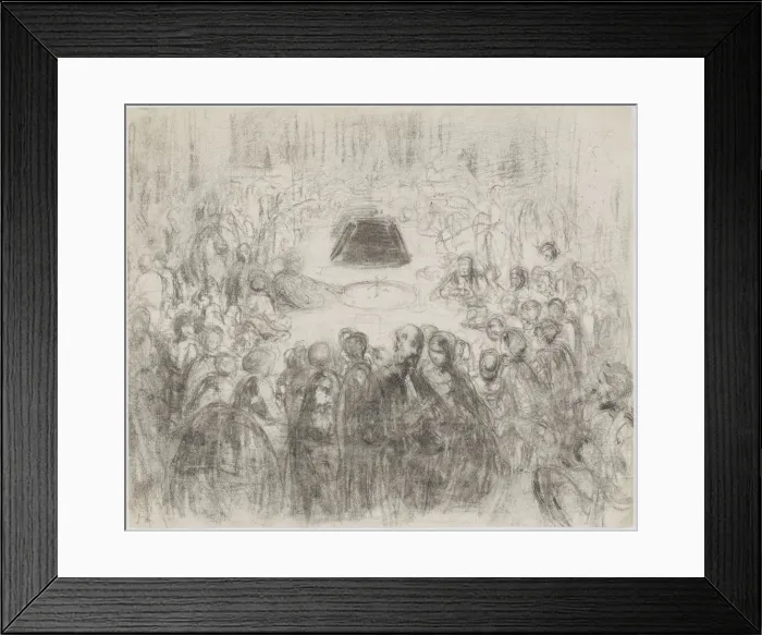 Framed Print : Gambling Salon at Baden-Baden, 1858. Creator: James Abbott McNeill Whistler Framed Print : Gambling Salon at Baden-Baden, 1858. Creator: James Abbott McNeill Whistler