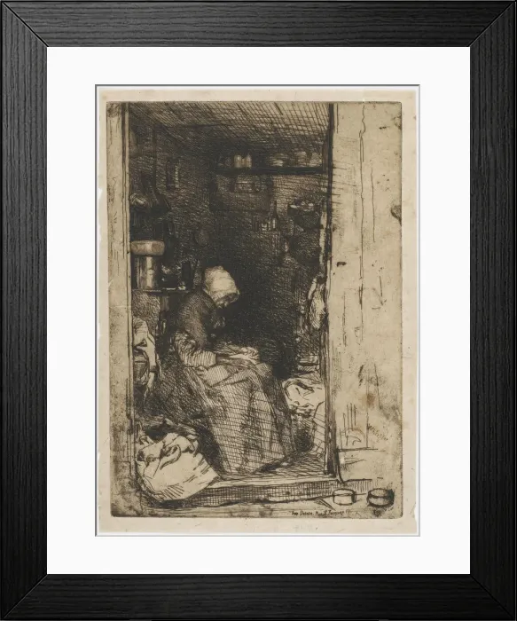 Framed Print : La Vieille aux Loques, 1858. Creator: James Abbott McNeill Whistler Framed Print : La Vieille aux Loques, 1858. Creator: James Abbott McNeill Whistler
