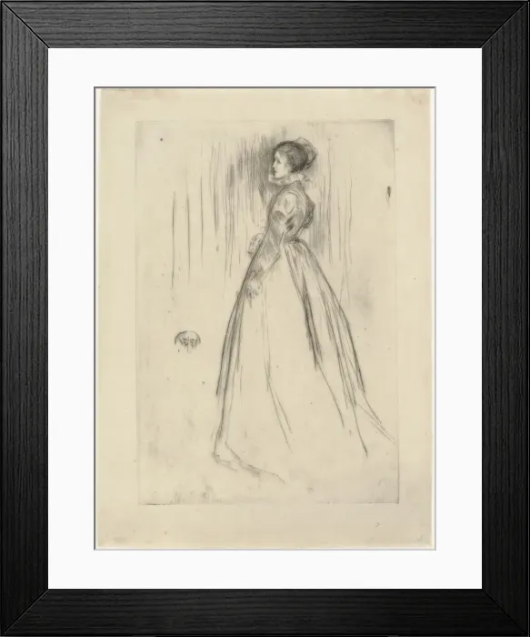 Framed Print : The Velvet Dress (Mrs. Leyland), 1873. Creator: James Abbott McNeill Whistler Framed Print : The Velvet Dress (Mrs. Leyland), 1873. Creator: James Abbott McNeill Whistler