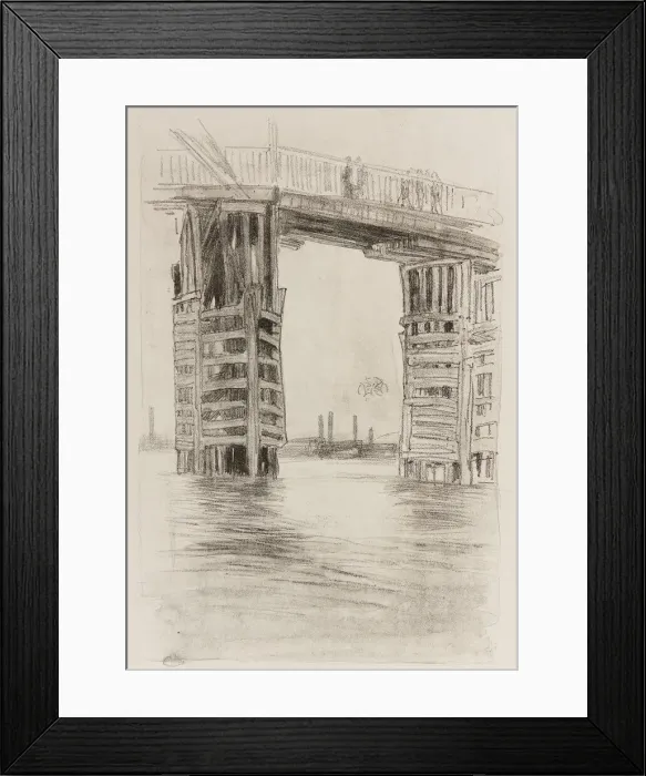 Framed Print : The Tall Bridge, 1878. Creator: James Abbott McNeill Whistler Framed Print : The Tall Bridge, 1878. Creator: James Abbott McNeill Whistler
