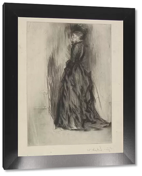 The Velvet Dress (Mrs. Leyland), 1873-1874. Creator: James Abbott McNeill Whistler