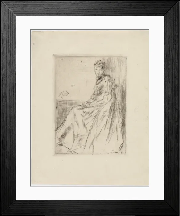 Framed Print : The Letter (Maud, seated), 1873. Creator: James Abbott McNeill Whistler Framed Print : The Letter (Maud, seated), 1873. Creator: James Abbott McNeill Whistler
