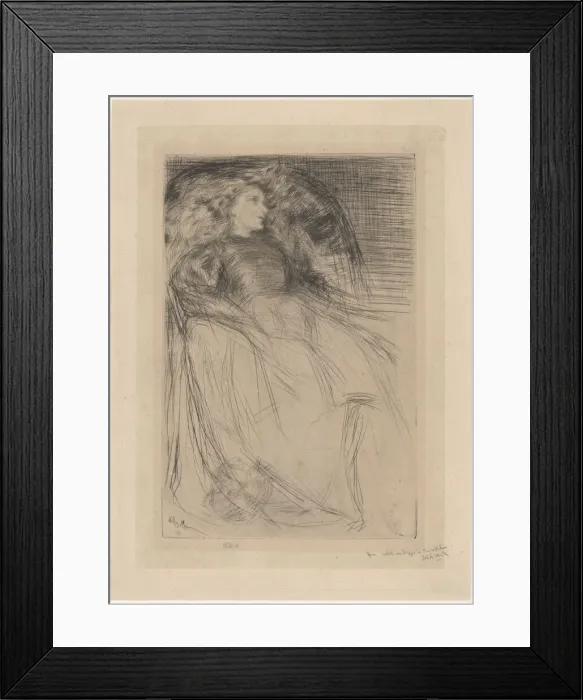 Framed Print : Weary, 1863. Creator: James Abbott McNeill Whistler Framed Print : Weary, 1863. Creator: James Abbott McNeill Whistler