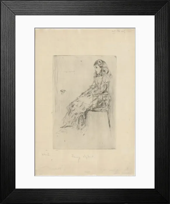 Framed Print : Fanny Leyland, 1873. Creator: James Abbott McNeill Whistler Framed Print : Fanny Leyland, 1873. Creator: James Abbott McNeill Whistler