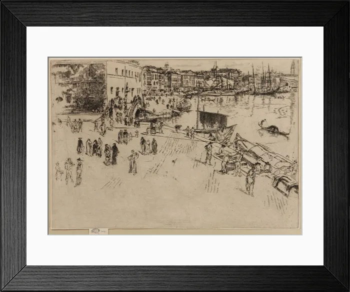 Framed Print : The Riva, 1879-1880. Creator: James Abbott McNeill Whistler Framed Print : The Riva, 1879-1880. Creator: James Abbott McNeill Whistler