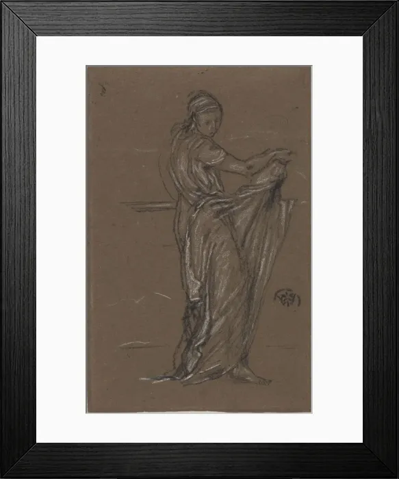 Framed Print : Draped Female Figure, 1870-1873. Creator: James Abbott McNeill Whistler Framed Print : Draped Female Figure, 1870-1873. Creator: James Abbott McNeill Whistler