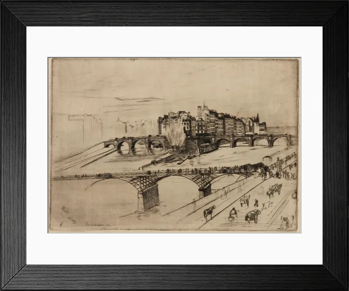 Framed Print : Isle de la Cite, Paris, 1859. Creator: James Abbott McNeill Whistler Framed Print : Isle de la Cite, Paris, 1859. Creator: James Abbott McNeill Whistler