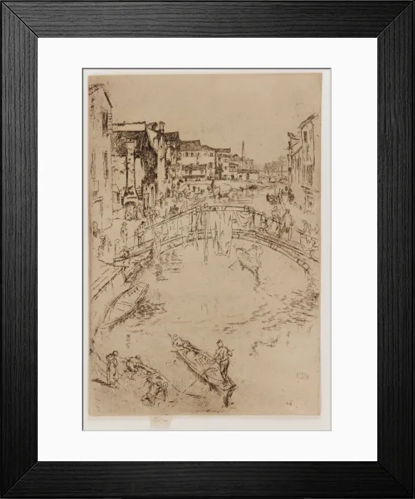 Framed Print : The Bridge, Santa Marta, 1879-1880. Creator: James Abbott McNeill Whistler Framed Print : The Bridge, Santa Marta, 1879-1880. Creator: James Abbott McNeill Whistler