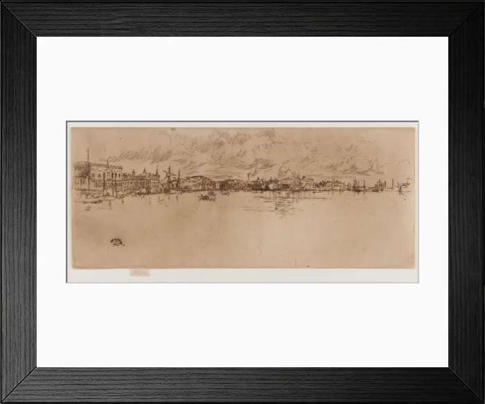 Framed Print : Long Venice, 1879-1880. Creator: James Abbott McNeill Whistler Framed Print : Long Venice, 1879-1880. Creator: James Abbott McNeill Whistler
