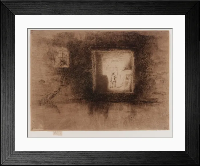 Framed Print : Nocturne: Furnace, 1879-1880. Creator: James Abbott McNeill Whistler
