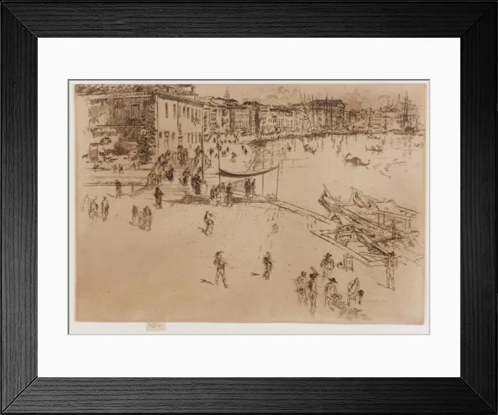 Framed Print : The Riva, No. 2, 1879-1880. Creator: James Abbott McNeill Whistler Framed Print : The Riva, No. 2, 1879-1880. Creator: James Abbott McNeill Whistler