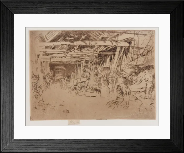Framed Print : Wheelwright, 1879-1880. Creator: James Abbott McNeill Whistler Framed Print : Wheelwright, 1879-1880. Creator: James Abbott McNeill Whistler