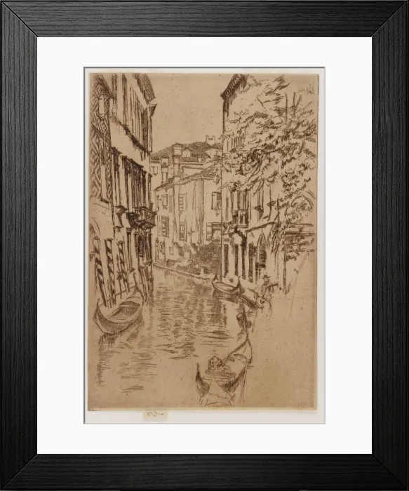 Framed Print : Quiet Canal, 1879-1880. Creator: James Abbott McNeill Whistler Framed Print : Quiet Canal, 1879-1880. Creator: James Abbott McNeill Whistler