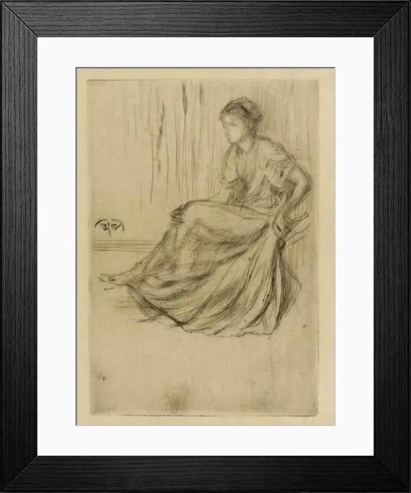 Framed Print : Model Seated, 1873. Creator: James Abbott McNeill Whistler Framed Print : Model Seated, 1873. Creator: James Abbott McNeill Whistler