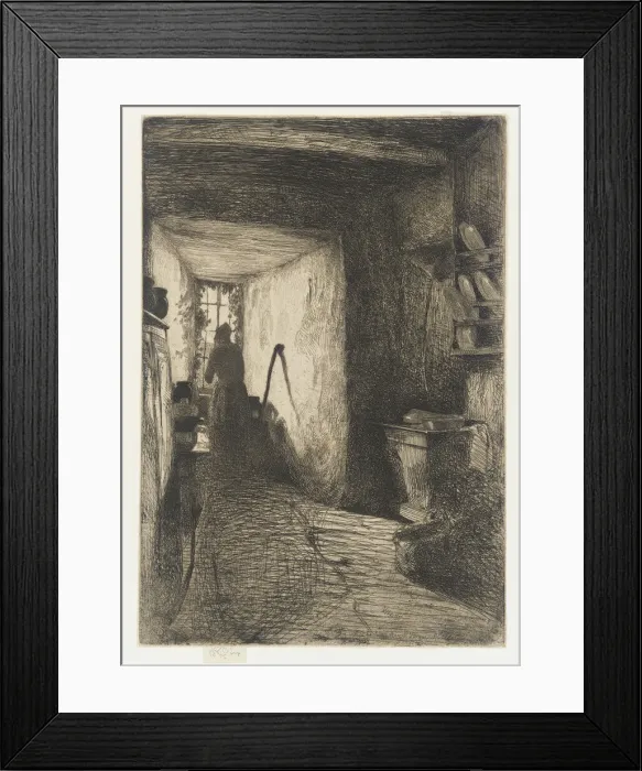 Framed Print : The Kitchen, 1858. Creator: James Abbott McNeill Whistler Framed Print : The Kitchen, 1858. Creator: James Abbott McNeill Whistler