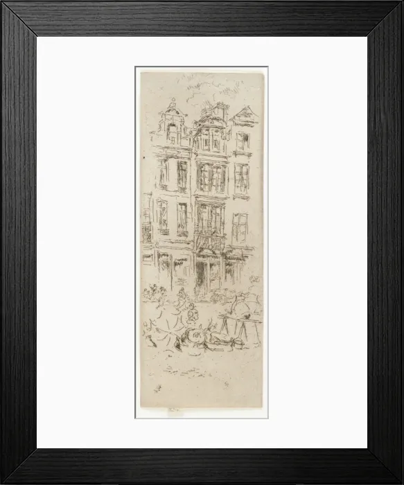 Framed Print : Flower Market, Brussels, 1887. Creator: James Abbott McNeill Whistler Framed Print : Flower Market, Brussels, 1887. Creator: James Abbott McNeill Whistler