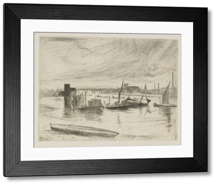 Framed Print : Battersea Dawn (Cadogan Pier), 1863. Creator: James Abbott McNeill Whistler Framed Print : Battersea Dawn (Cadogan Pier), 1863. Creator: James Abbott McNeill Whistler