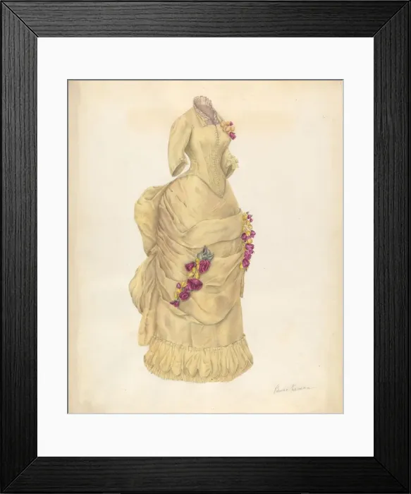 Framed Print : Dress, 1935 / 1942. Creator: Bessie Forman Framed Print : Dress, 1935 / 1942. Creator: Bessie Forman
