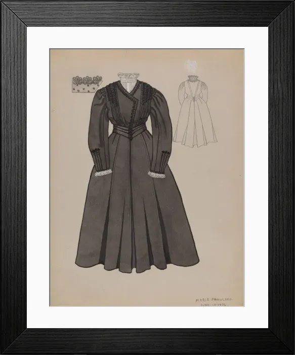 Framed Print : Dress, 1936. Creator: Marie Famularo Framed Print : Dress, 1936. Creator: Marie Famularo
