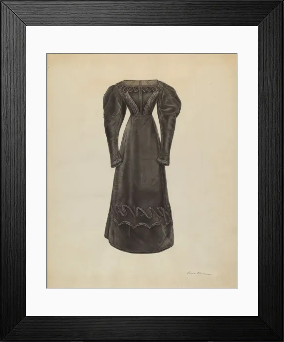 Framed Print : Dress, c. 1938. Creator: Bessie Forman Framed Print : Dress, c. 1938. Creator: Bessie Forman