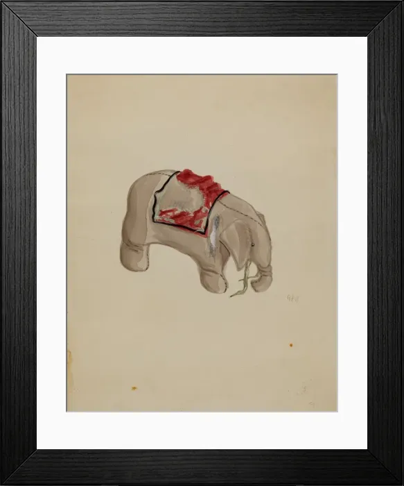 Framed Print : Elephant, c. 1936. Creator: Raoul Du Bois Framed Print : Elephant, c. 1936. Creator: Raoul Du Bois