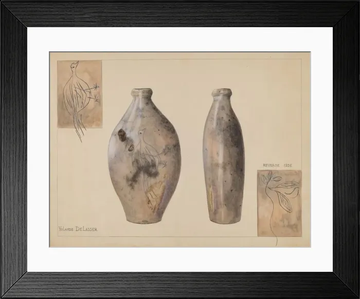 Framed Print : Flask, c. 1936. Creator: Yolande Delasser Framed Print : Flask, c. 1936. Creator: Yolande Delasser